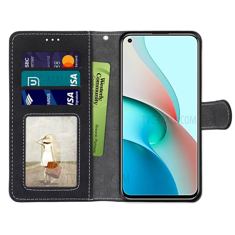 Retro Style Matte Leather Case Phone Cover Wallet Stand for Xiaomi Redmi Note 9 5G / Redmi Note 9T 5G - Black-10