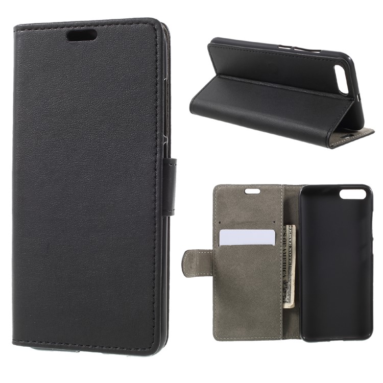 Flip Leather Cover Stand Card Holder Phone Case for Xiaomi Mi 6 - Black-1