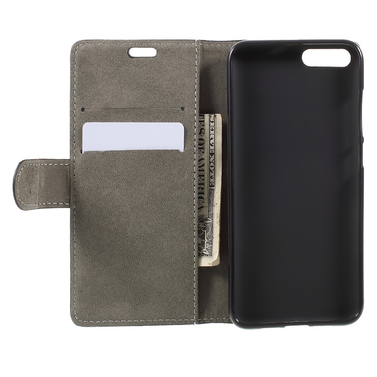 Flip Leather Cover Stand Card Holder Phone Case for Xiaomi Mi 6 - Black-5