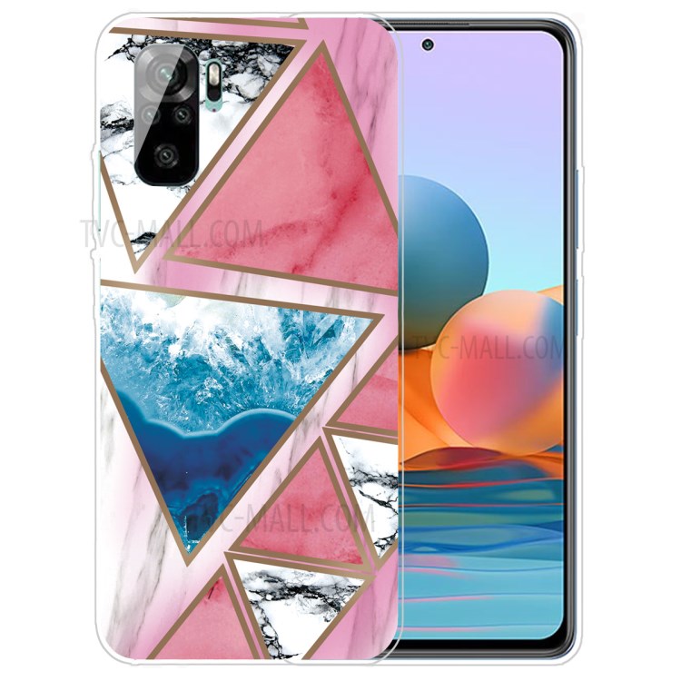 Marble Pattern Soft TPU Phone Case Back Cover Protector for Xiaomi Redmi Note 10S / Note 10 4G - Style A-1