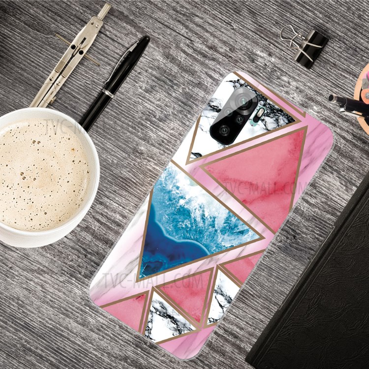 Marble Pattern Soft TPU Phone Case Back Cover Protector for Xiaomi Redmi Note 10S / Note 10 4G - Style A-2