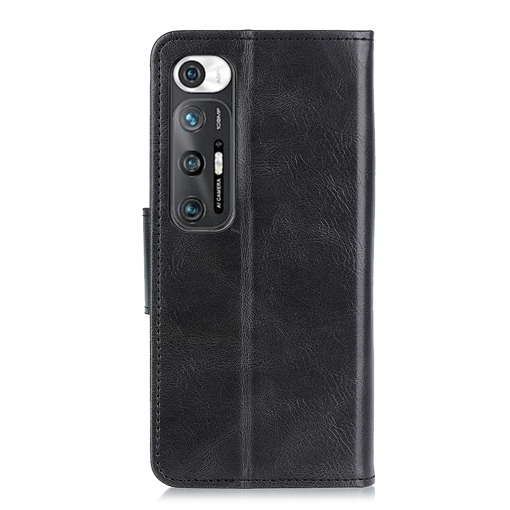 Crazy Horse Texture Folio Flip Wallet Design PU Leather Stand Protector Cover for Xiaomi Mi 10S - Black-3