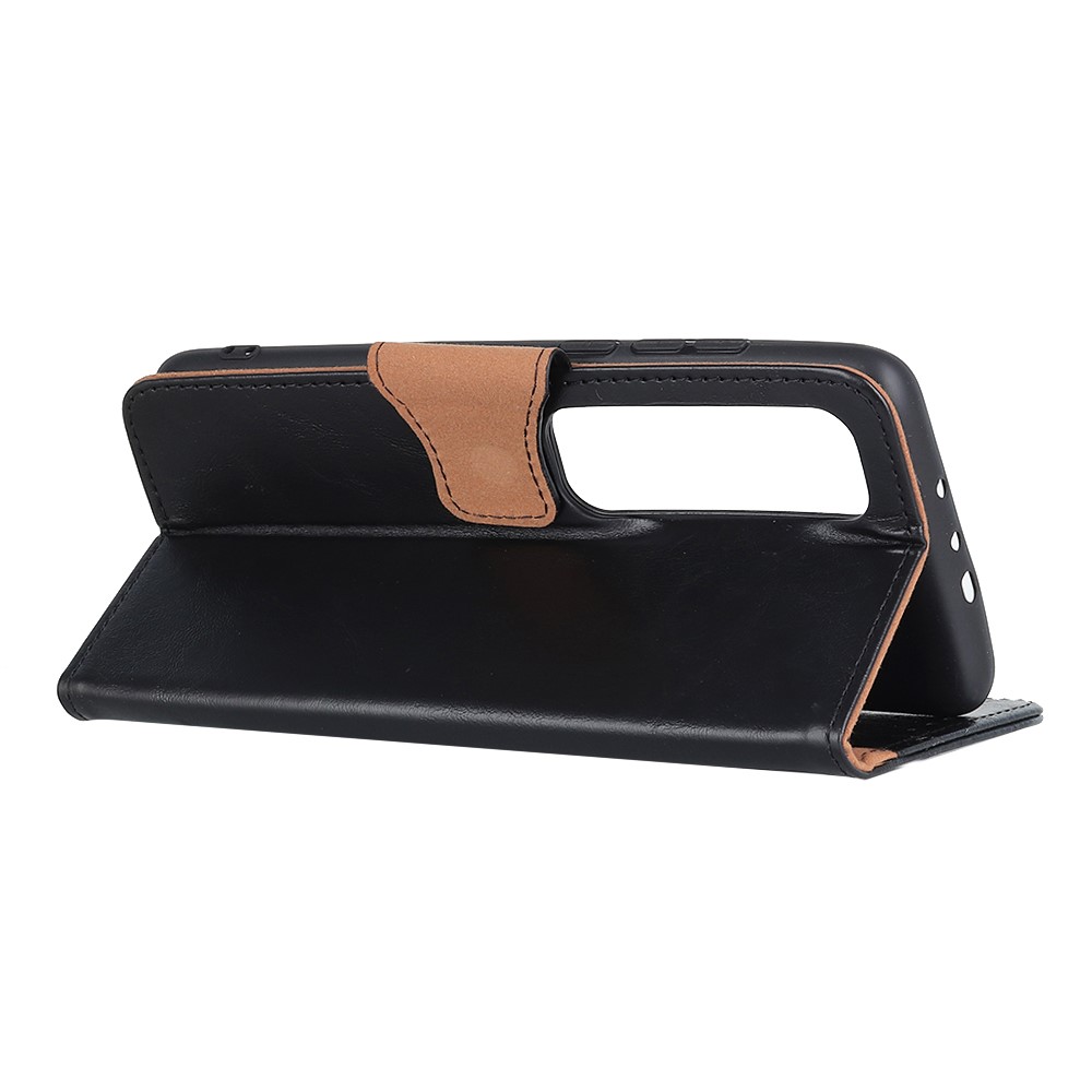 IDEWEI Folio Flip Crazy Horse Texture Leather Wallet Mobile Stand Cover Casing for Xiaomi Mi 10S - Black-2