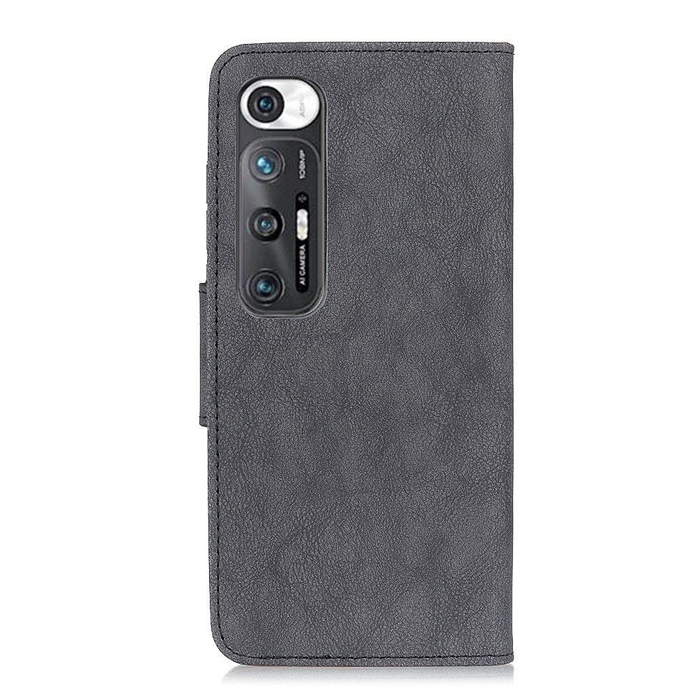 Magnetic Vintage Style Split Leather Wallet Stand Phone Case Cover for Xiaomi Mi 10S - Grey-4