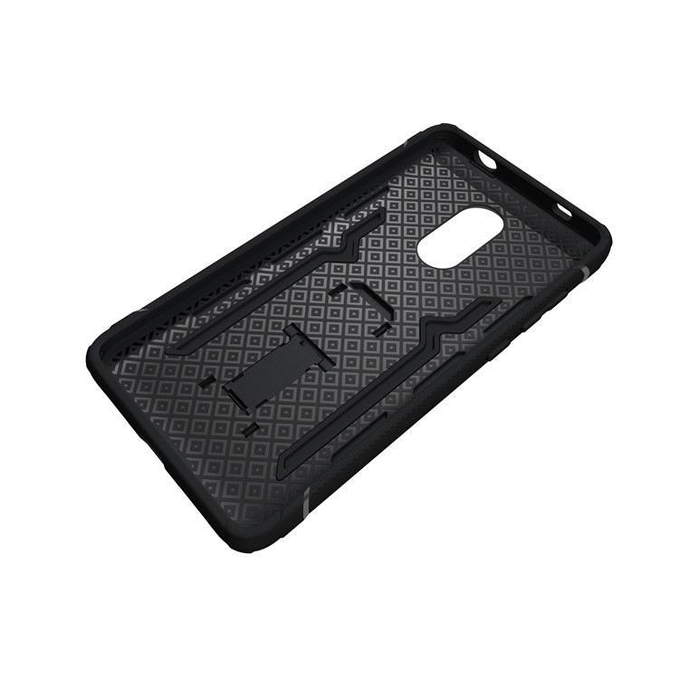 Supporting Kickstand PC + TPU Hybrid Mobile Cover for Xiaomi Redmi Note 4 - Black-9