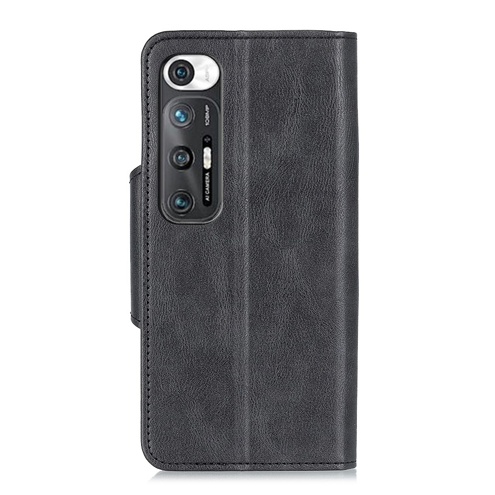 Magnetic Brass Buckle Design PU Leather Case for Xiaomi Mi 10S Wallet Stand Cellphone Cover - Black-2