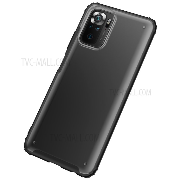 Armor Series Matte PC + TPU Hybrid Phone Case for Xiaomi Redmi Note 10 4G / Redmi Note 10S - Black-9