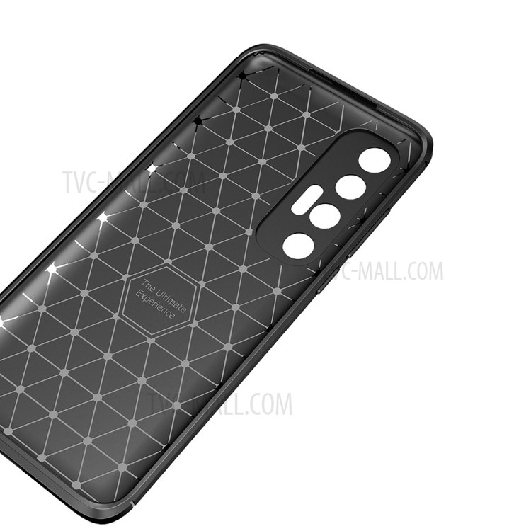 Shock-proof Carbon Fiber Texture Ultra Slim TPU Phone Case for Xiaomi Mi 10S - Black-7