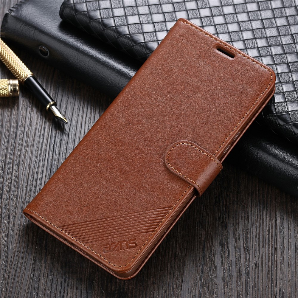AZNS Wallet Stand Leather Protective Case for Xiaomi Redmi K40/K40 Pro / Xiaomi Poco F3 - Brown-12