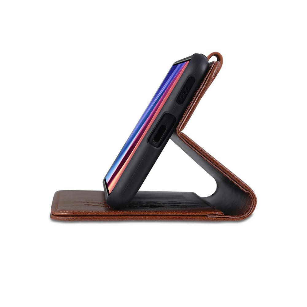 AZNS Wallet Stand Кожаный Защитный Чехол Для Xiaomi Redmi K40 / K40 Pro / Xiaomi Poco F3. - Коричневый