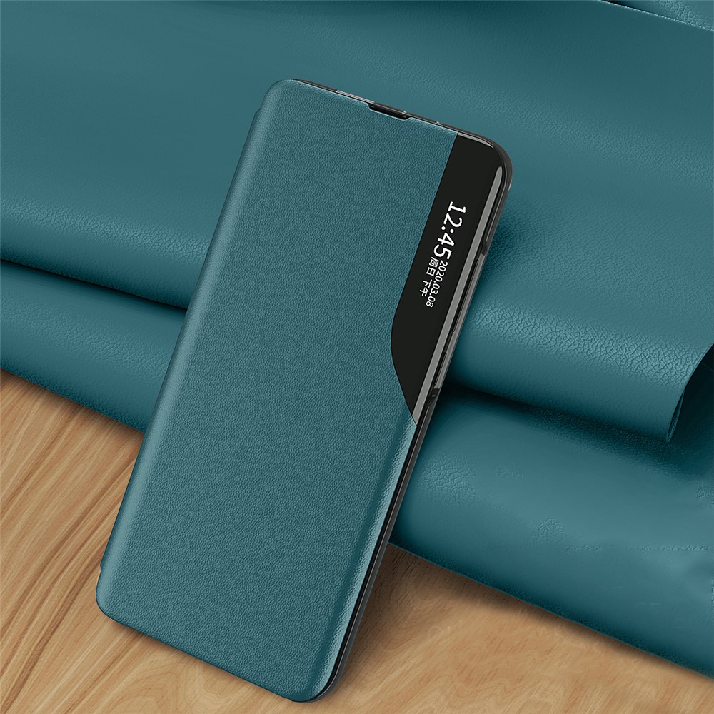View Window Leather Case Phone Shell for Xiaomi Redmi Note 10 4G / Redmi Note 10S - Black-6