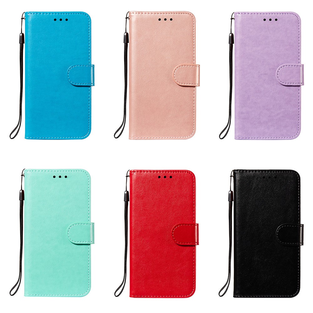 Dual-sided Magnetic Clasp Leather Wallet Stand Phone Case Shell for Xiaomi Mi 11 - Black-10