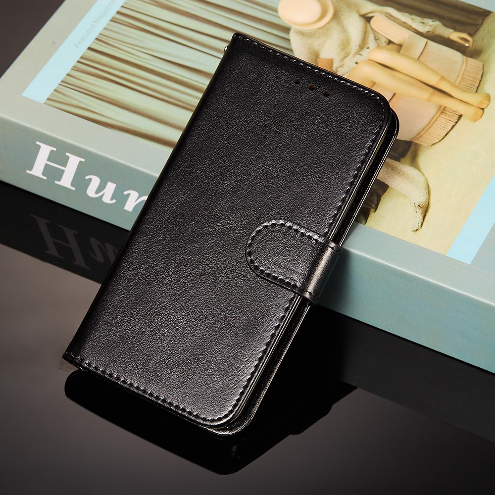 Dual-sided Magnetic Clasp Leather Wallet Stand Phone Case Shell for Xiaomi Mi 11 - Black-4