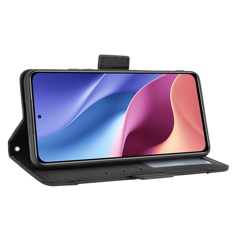 Leather Wallet Protective Case with Multiple Card Slots for Xiaomi Redmi K40 Pro / Redmi K40 - Blue-7