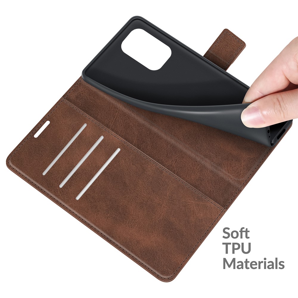 Wallet Design Leather Phone Case Shell Stand for Xiaomi Redmi K40/K40 Pro/Xiaomi Poco F3 - Coffee-5