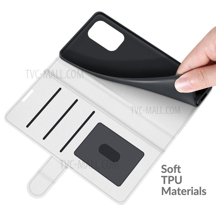 Retro Style Wallet Design Crazy Horse Texture Leather Phone Stand Cover with for Xiaomi Redmi K40 Pro / Redmi K40 / Poco F3 - White-5