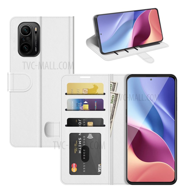 Retro Style Wallet Design Crazy Horse Texture Leather Phone Stand Cover with for Xiaomi Redmi K40 Pro / Redmi K40 / Poco F3 - White-6