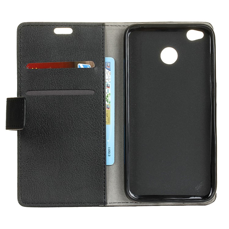 Wallet Leather Stand Case for Xiaomi Redmi 4X - Black-3