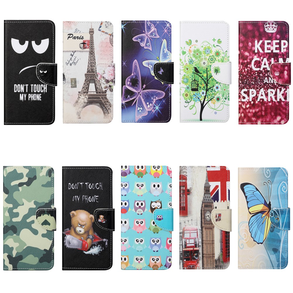 Pattern Printing Cross Texture Leather Wallet Stand Case Shell for Xiaomi Redmi Note 10 Pro / Redmi Note 10 Pro Max - Green-8