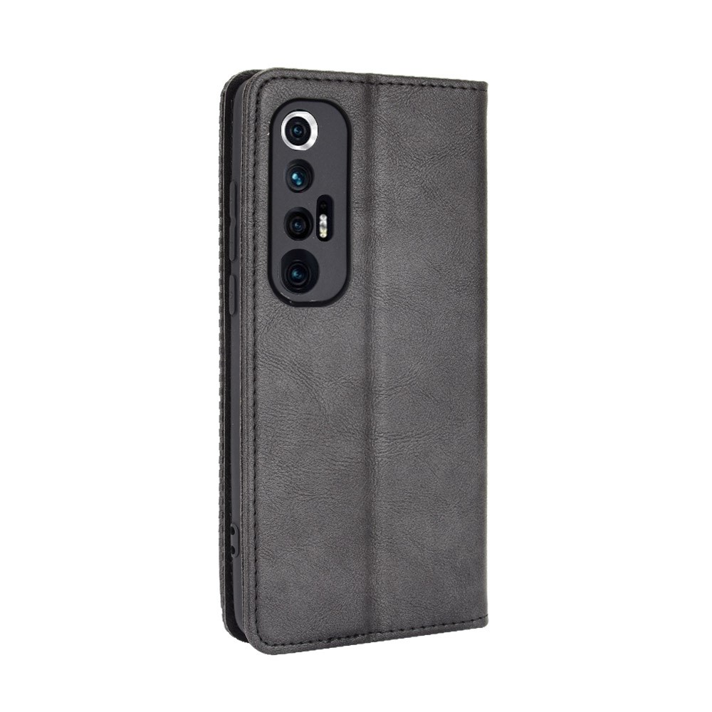Magnetic Vintage Style Phone Case Wallet Stand Leather Cover for Xiaomi Mi 10S - Black-3