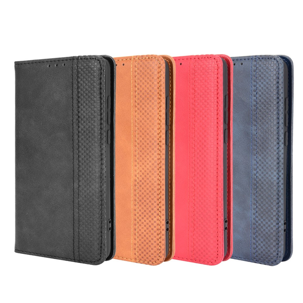 Magnetic Vintage Style Phone Case Wallet Stand Leather Cover for Xiaomi Mi 10S - Black-9