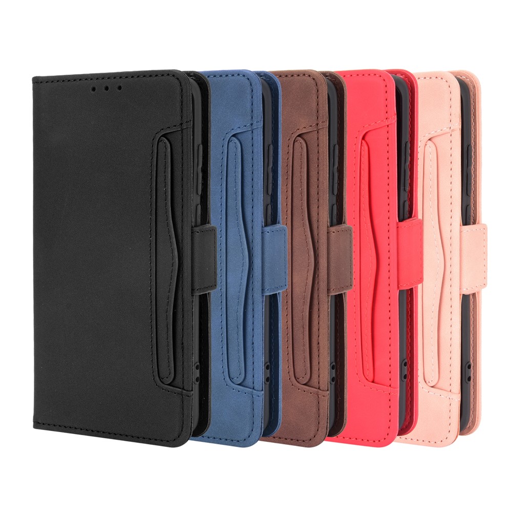 Leather Wallet Protective Case with Multiple Card Slots for Xiaomi Mi 10S - Black-11