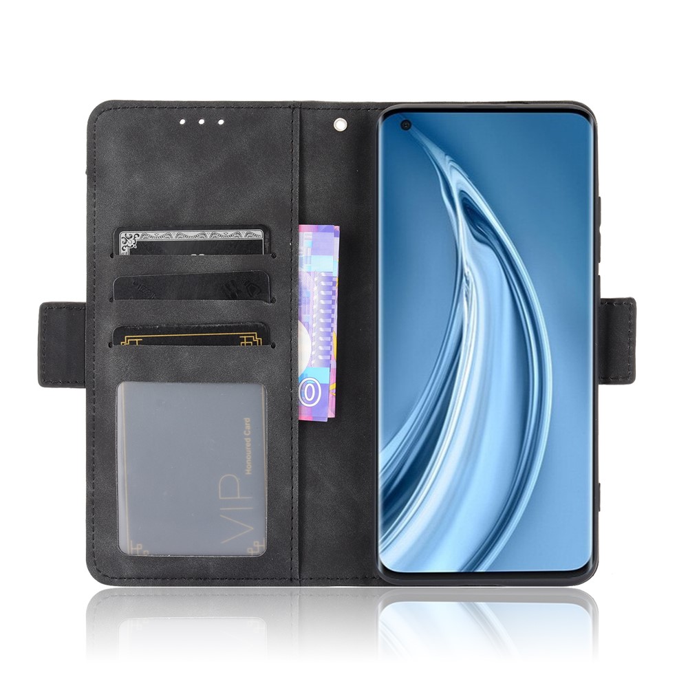 Leather Wallet Protective Case with Multiple Card Slots for Xiaomi Mi 10S - Black-6