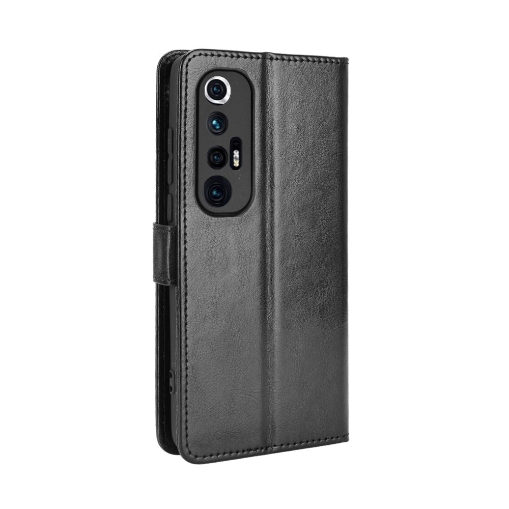 Crazy Horse Texture Wallet Design PU Leather Stand Protector Cover for Xiaomi Mi 10S - Black-3