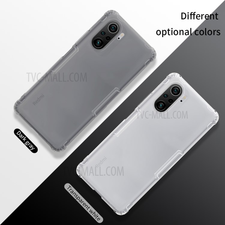 Nillkin Clear TPU Case de Couverture de Téléphone Amorti / Redmi K40 / K40 Pro / K40 Pro + - Transparent