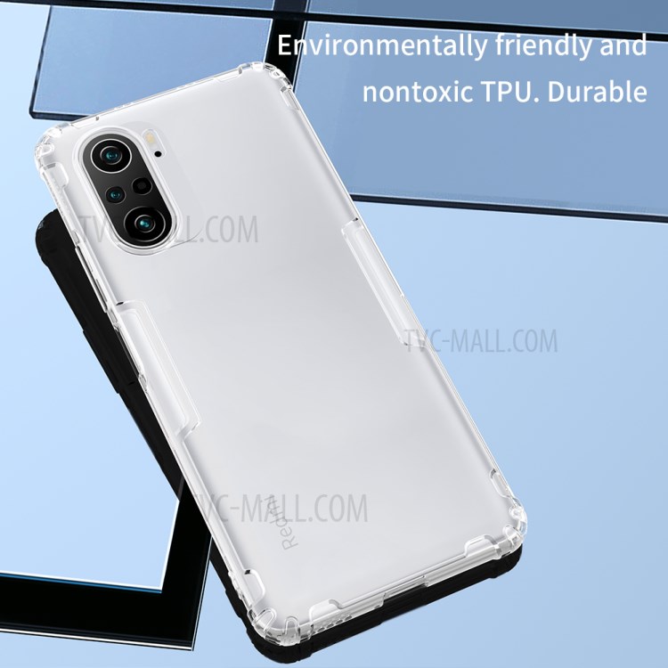 Nillkin Clear Case Case Shock -resection Cope Cover Для Xiaomi Poco F3 / Redmi K40 / K40 Pro / K40 Pro+ - Прозрачный