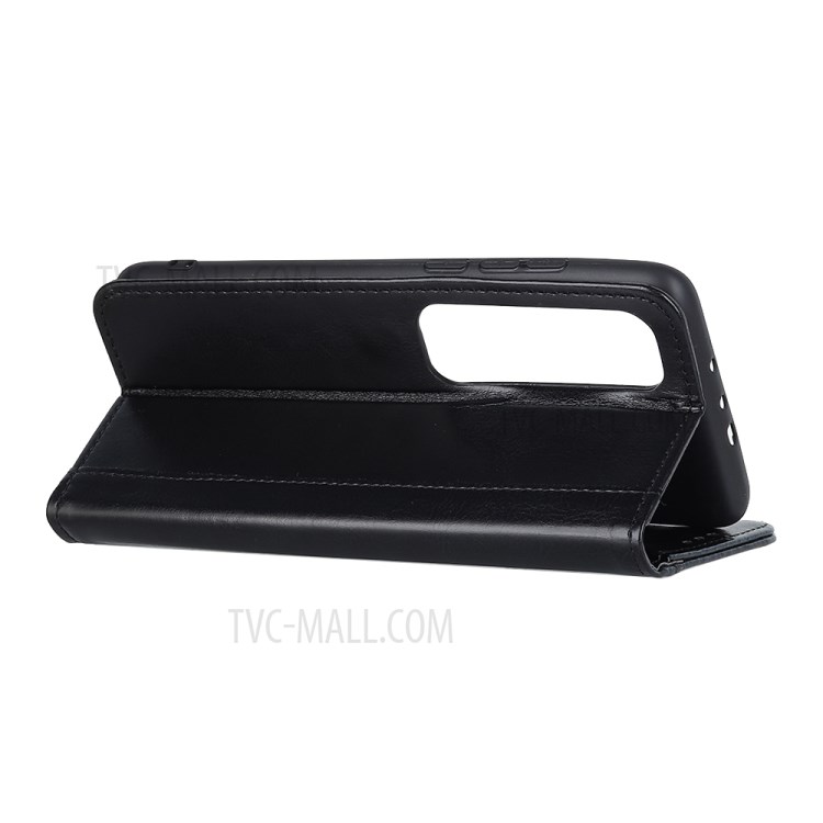 Rivet Decor Wallet Design Crazy Horse Texture Leather Stand Case for Xiaomi Mi 10S - Black-3