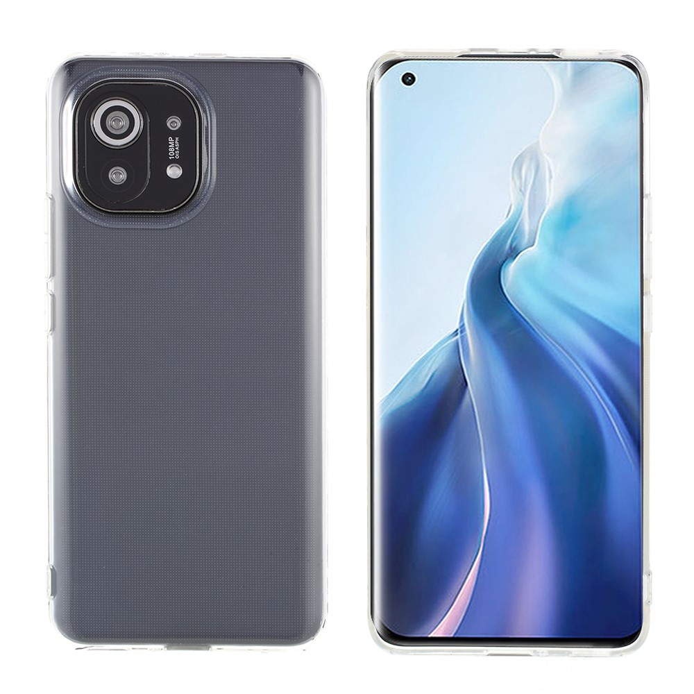 Non-slip Design Thicken Transparent TPU Protector Case (2mm) for Xiaomi Mi 11-1