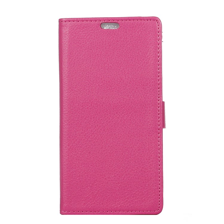 Litchi Skin Wallet Leather Magnetic Case for Xiaomi Redmi 4X - Rose-1
