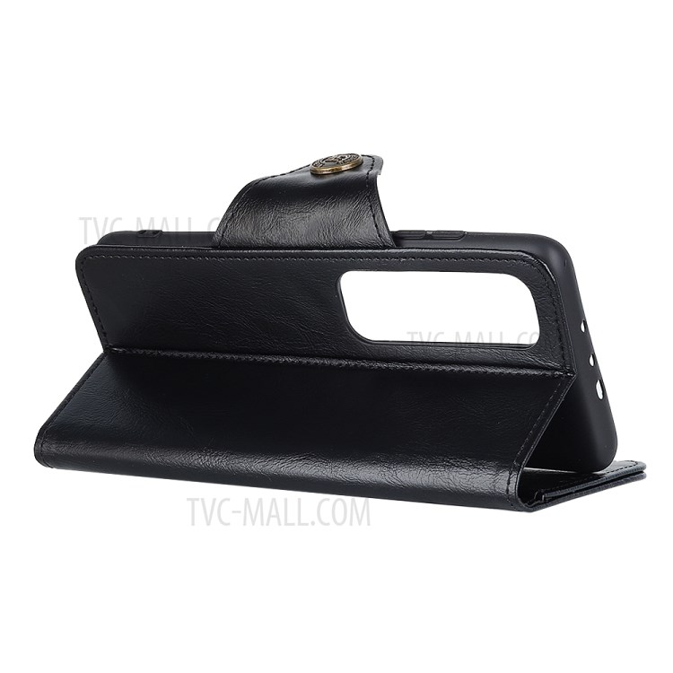 Wallet Stand TPU + Genuine Leather Mobile Phone Case for Xiaomi Mi 10S - Black-3