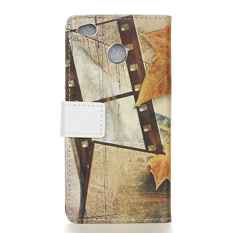 Pattern Printing Wallet Leather Foldable Casing for Xiaomi Redmi 4X - Eiffel Tower and Maple Leaves-2