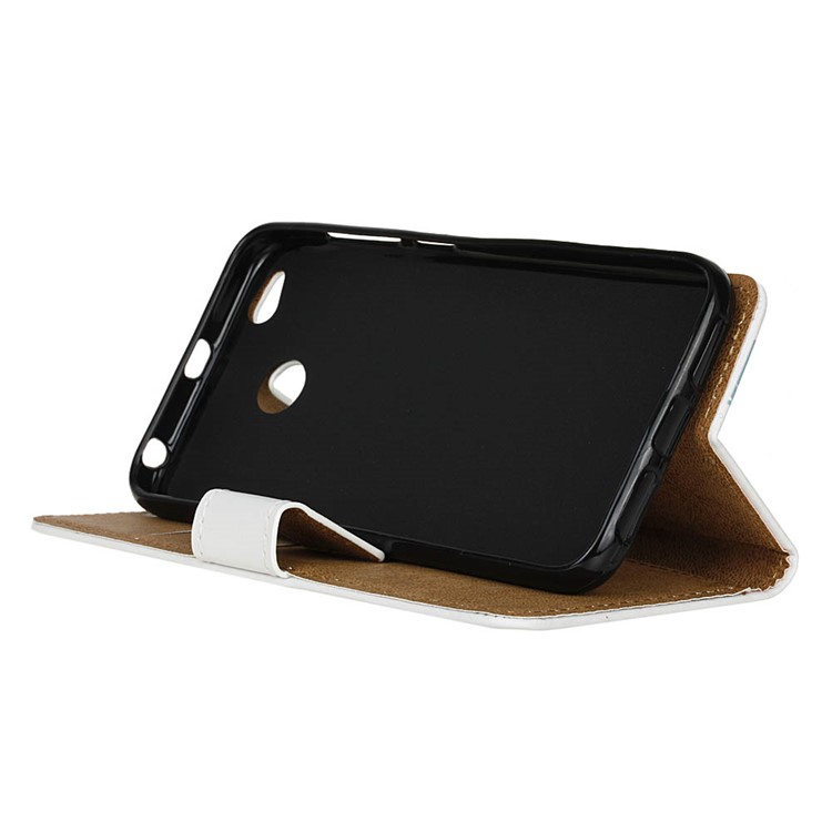 Pattern Printing Wallet Leather Foldable Casing for Xiaomi Redmi 4X - Eiffel Tower and Maple Leaves-5