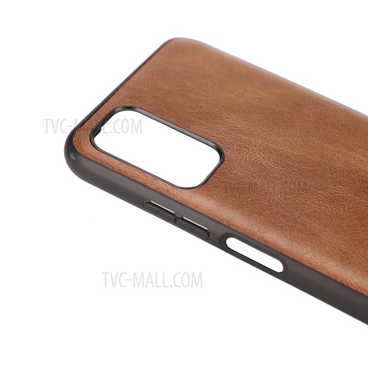 Crazy Horse Texture PU Leather Coated Plastic+TPU Case for Xiaomi Redmi Note 10 5G - Brown-4