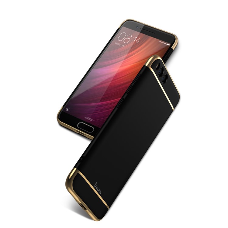 IPAKY 3-in-1 Electroplating PC Mobile Phone Case for Xiaomi Mi 6 - Black-3