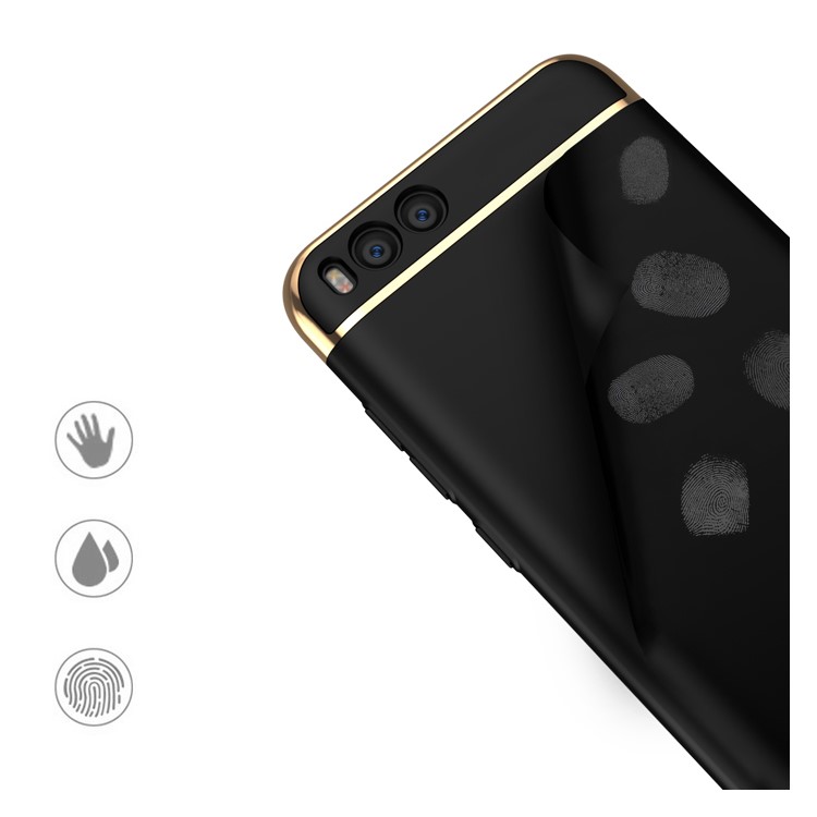 IPAKY 3-in-1 Electroplating PC Mobile Phone Case for Xiaomi Mi 6 - Black-4
