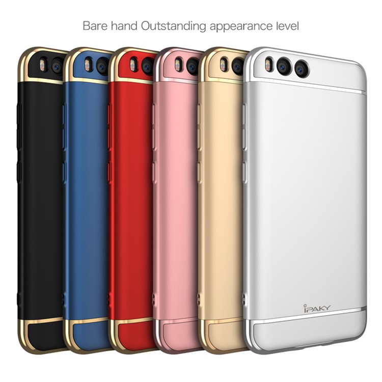 IPAKY 3-in-1 Electroplating PC Mobile Phone Case for Xiaomi Mi 6 - Black-8