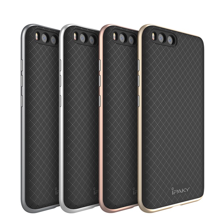 IPAKY 2-Piece PC Bumper + TPU Hybrid Case Cover for Xiaomi Mi 6 - Silver-10