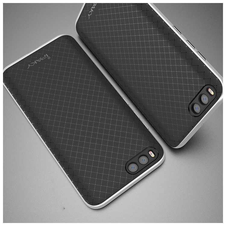IPAKY 2-Piece PC Bumper + TPU Hybrid Case Cover for Xiaomi Mi 6 - Silver-9
