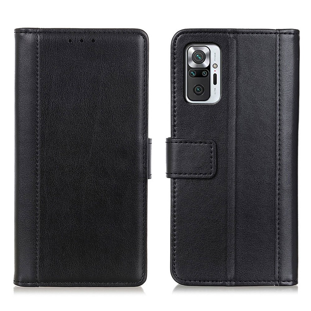 Wallet Leather Stand Case Cover for Xiaomi Redmi Note 10 Pro Max / Redmi Note 10 Pro - Black-1
