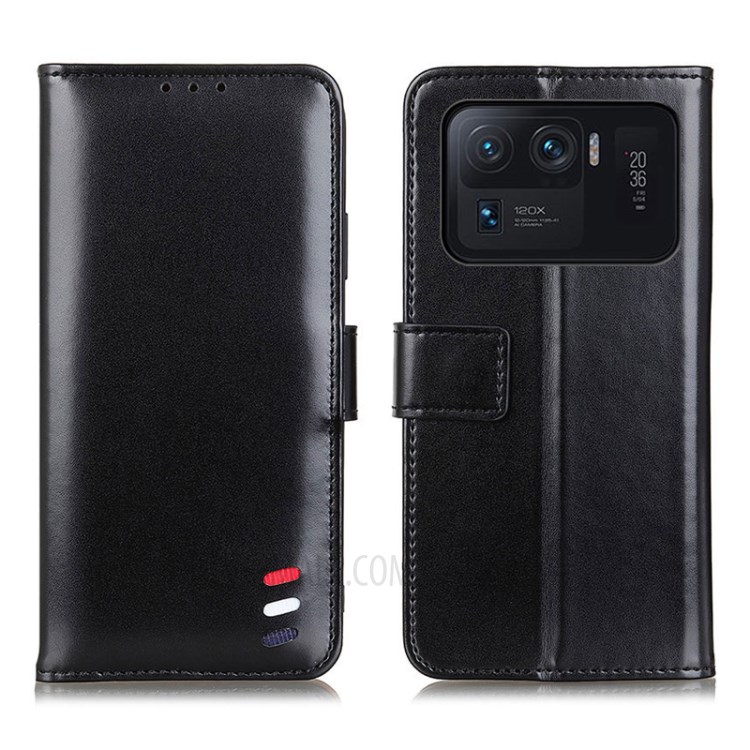 Wallet Leather Stand Case for Xiaomi Mi 11 Ultra - Black-1