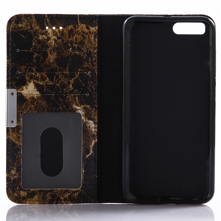 Marble Pattern Wallet Stand Leather Phone Shell for Xiaomi Mi 6 - Black-3