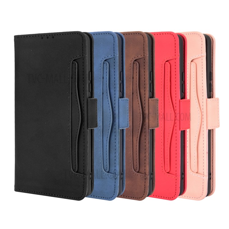 Multiple Card Slots Design Leather Wallet Case Stand for Xiaomi Redmi Note 10 Pro / Note 10 Pro Max - Black-10