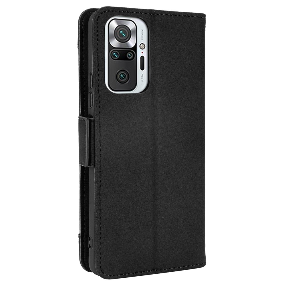 Multiple Card Slots Design Leather Wallet Case Stand for Xiaomi Redmi Note 10 Pro / Note 10 Pro Max - Black-3