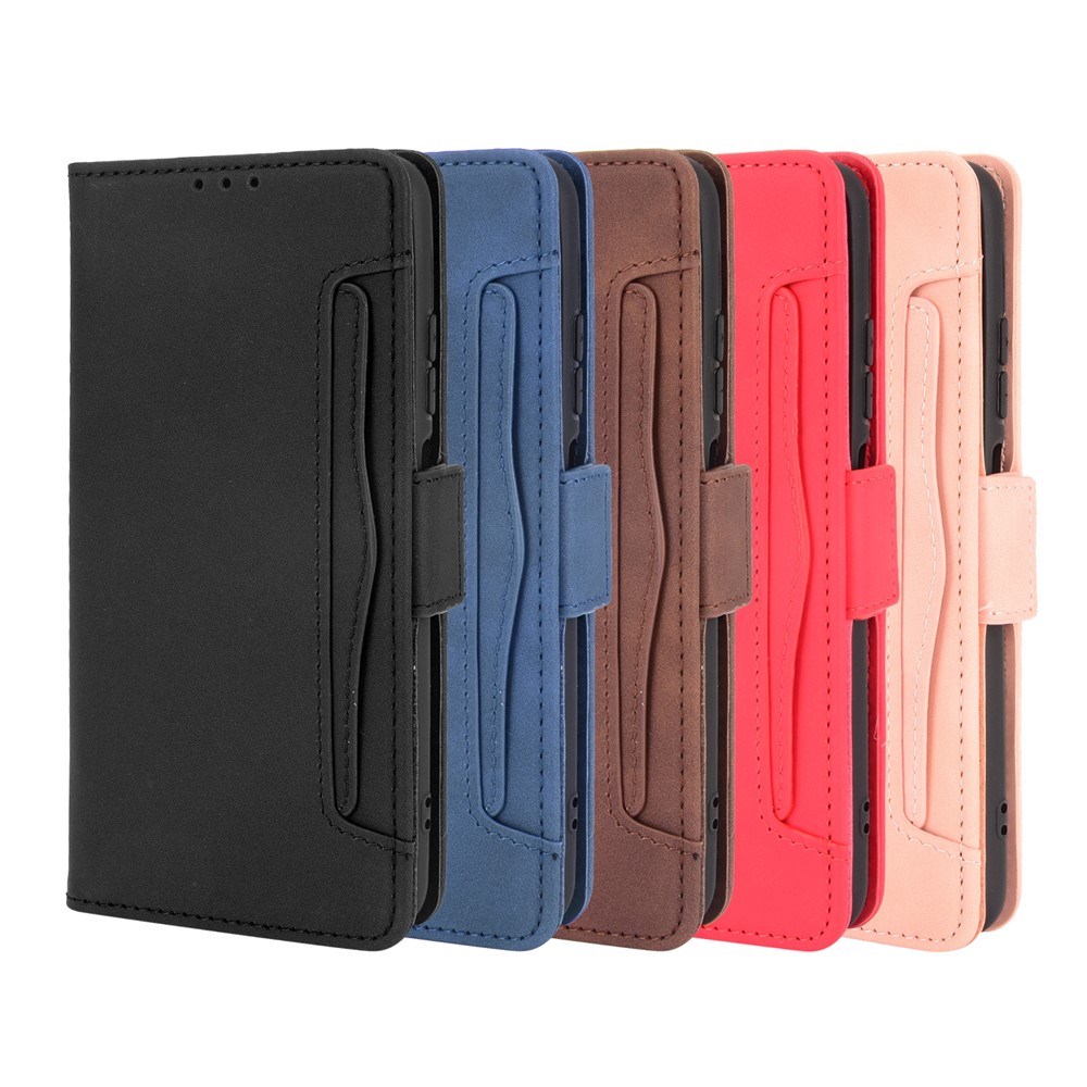 Multiple Card Slots Design Wallet Stand Leather Phone Case for Xiaomi Redmi Note 10S / Note 10 4G - Black-10