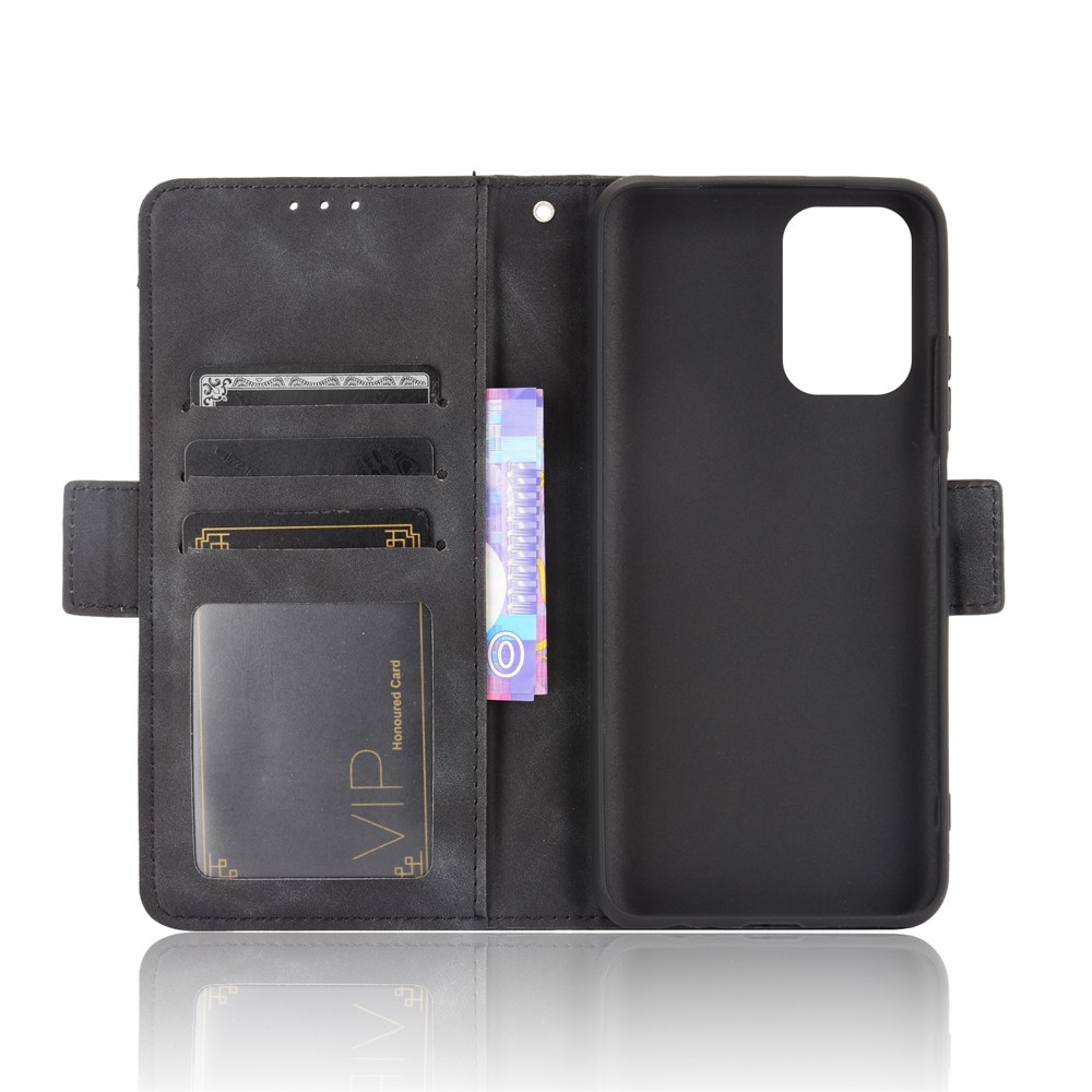 Multiple Card Slots Design Wallet Stand Leather Phone Case for Xiaomi Redmi Note 10S / Note 10 4G - Black-3