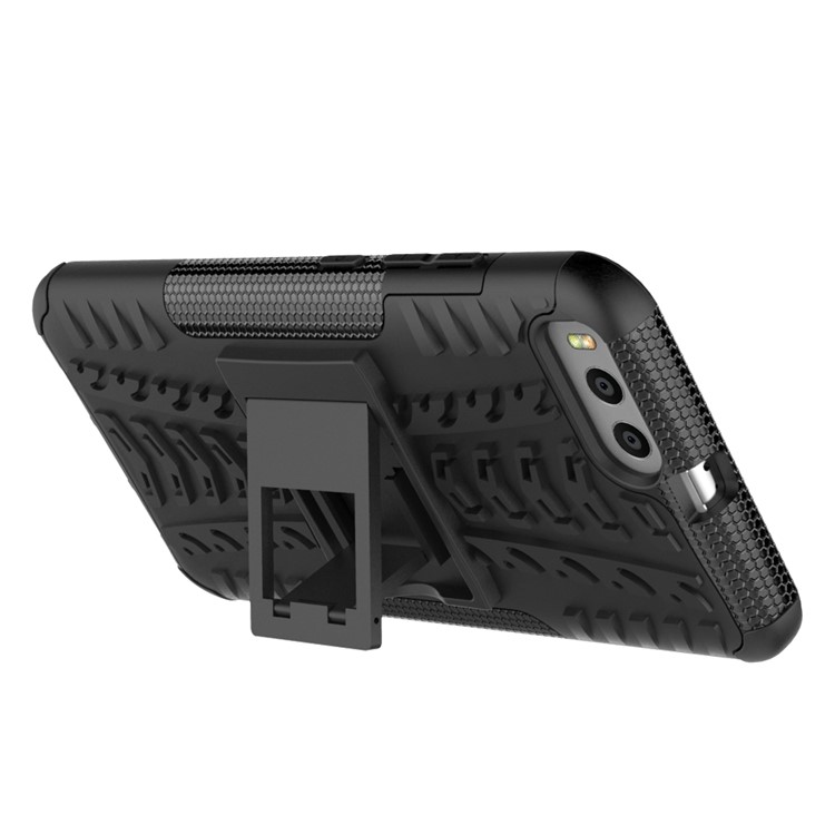 2-in-1 Tyre Pattern Kickstand PC + TPU Hybrid Mobile Shell for Xiaomi Mi 6 - Black-11
